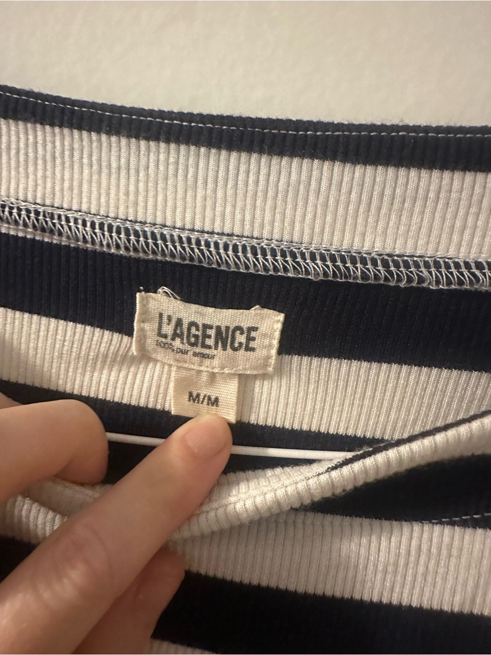 L'AGENCE Striped Ribbed Top - Picture 3 of 3